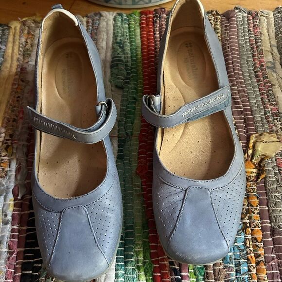 Naturalizer Y2K Blue Mary Jane Flats 8 - Picture 1 of 16